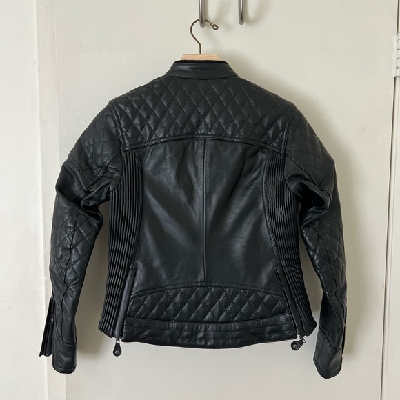 Roland Sands Riot Black Leather Motorcycle Jacket Womens Small - Picture 2 of 6